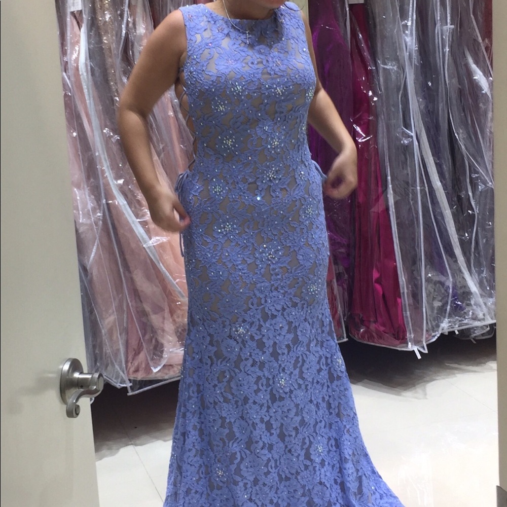 periwinkle prom dress